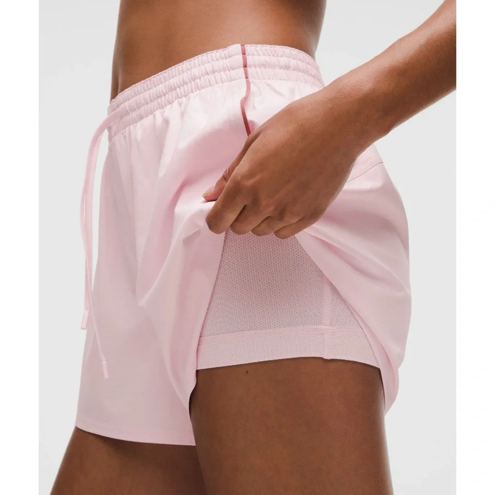 NWT Lululemon Court Rival High-Rise Short 3” Blissful pink/Red Clay 12 - Picture 7 of 10